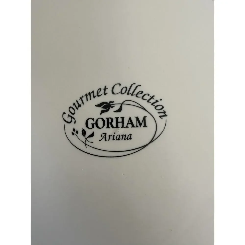 Vintage Gorham Ariana 10” Pie Plate Gourmet Collection Floral Serving Dish